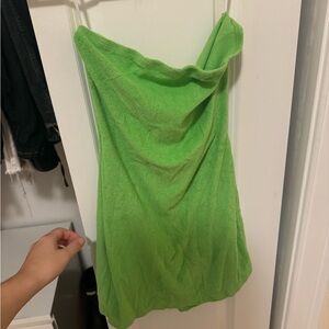 Princess Polly green strapless romper/dress